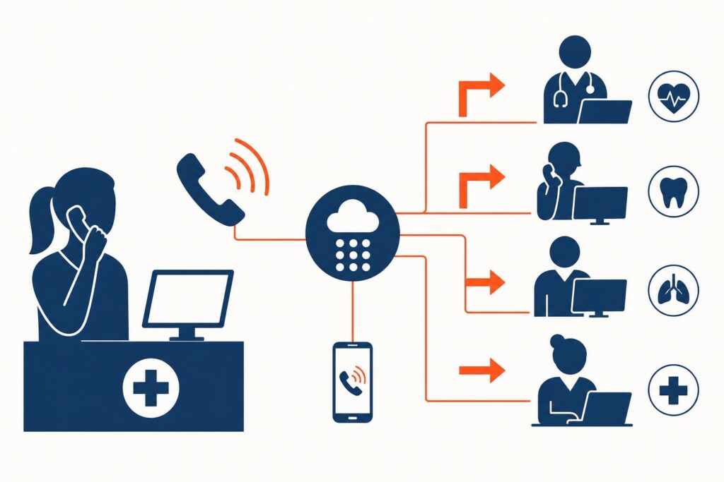 optimisez la gestion des appels de votre cabinet médical en automatisant le transfert d'appel et l'accueil des patients pour un service plus efficace et professionnel.