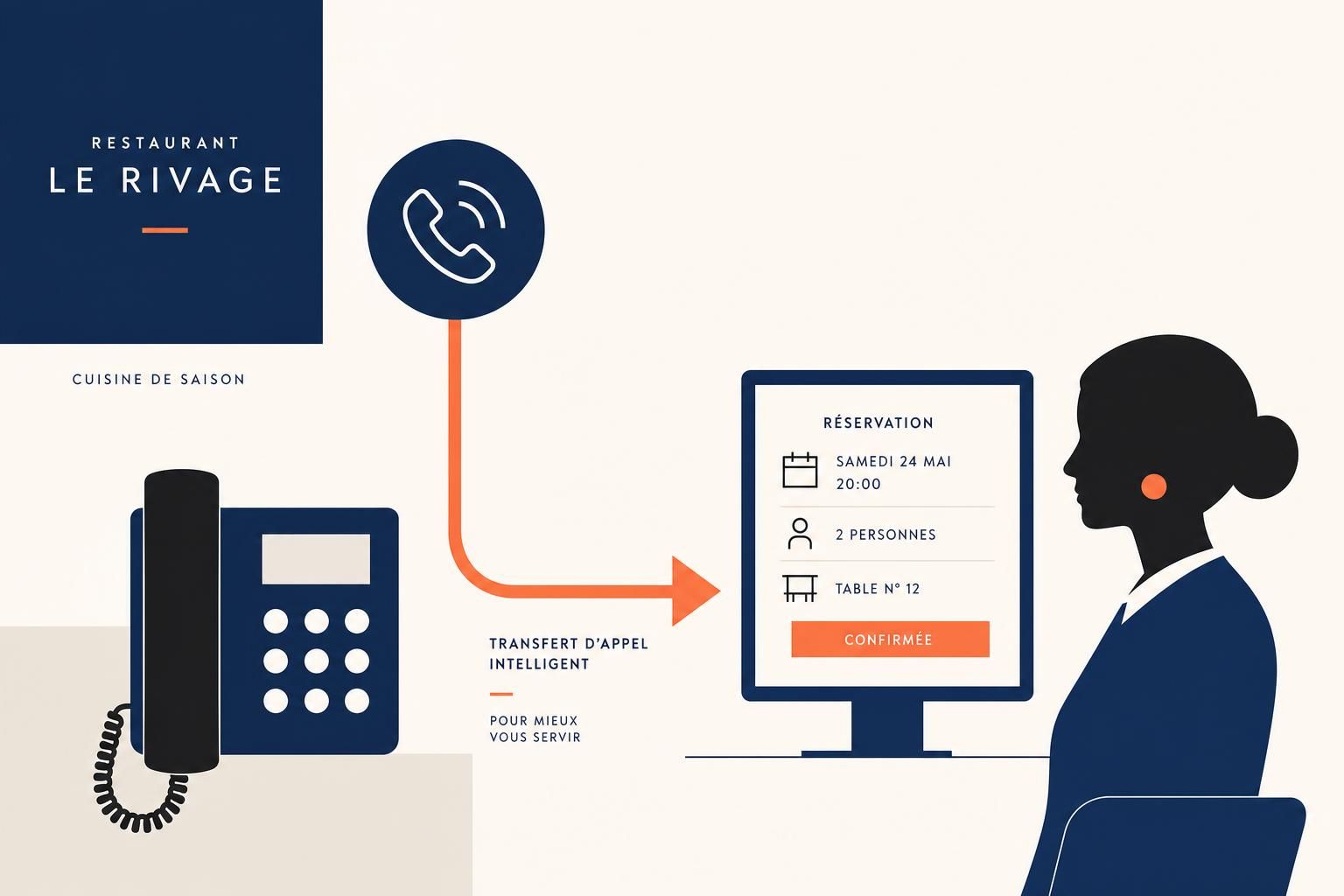 découvrez comment le transfert d'appel pour les restaurants révolutionne la gestion des réservations en 2026 grâce à l'automatisation efficace et simplifiée.