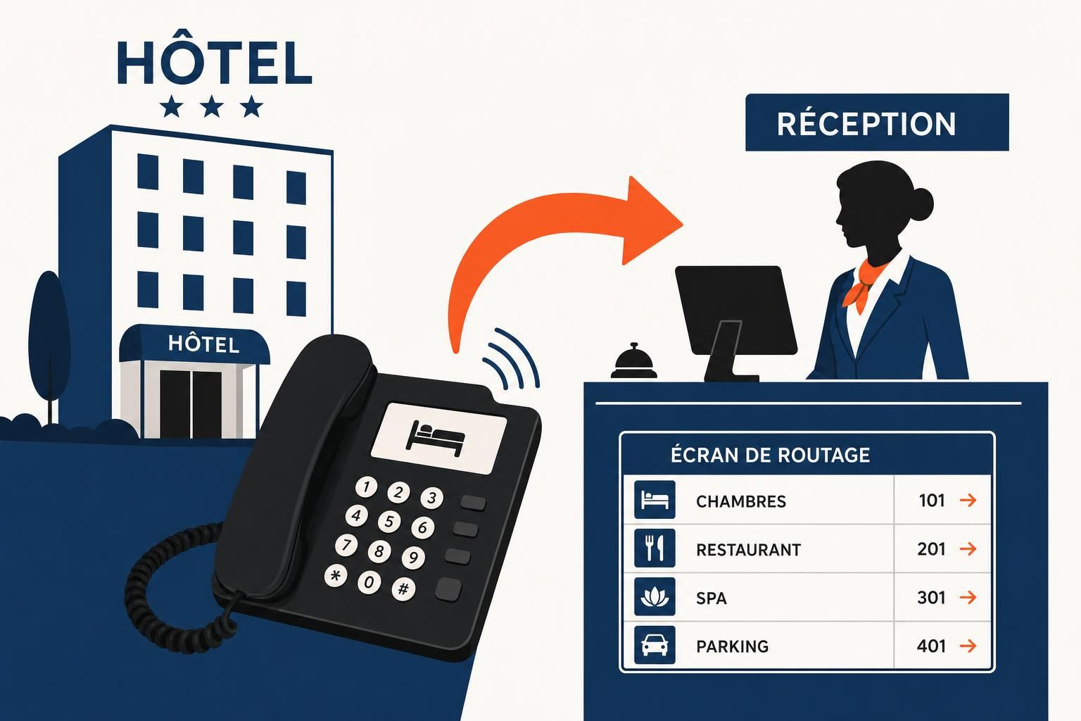 découvrez comment optimiser la réception téléphonique dans votre hôtel grâce au transfert d'appel efficace, améliorant ainsi la satisfaction client et la gestion des communications.